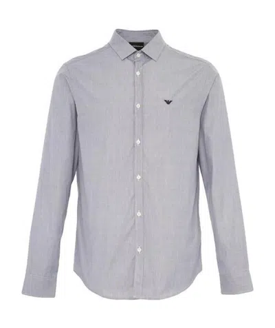 Emporio Armani Long-sleeved Shirt In Gray