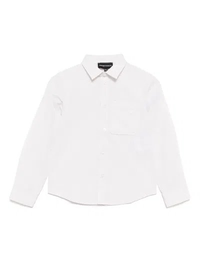 Emporio Armani Kids' Long-sleeved Shirt In Neutrals