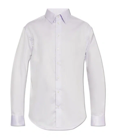 Emporio Armani Long-sleeved Shirt In White