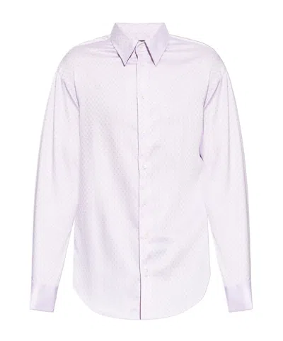 Emporio Armani Long-sleeved Shirt In White