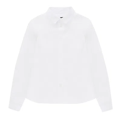 Emporio Armani Long-sleeved Shirt In White