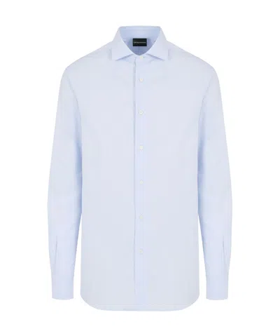 EMPORIO ARMANI EMPORIO ARMANI PATTERNED-JACQUARD BUTTONED SHIRT