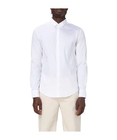 Emporio Armani Long-sleeved Shirt In White