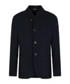 Emporio Armani Giacca Blu Con Pettorina E Cappuccio In Black