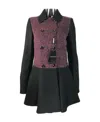 Emporio Armani Long-sleeved Spliced Coat In Black