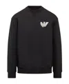 Emporio Armani Long-sleeved Sports Sweater In Black