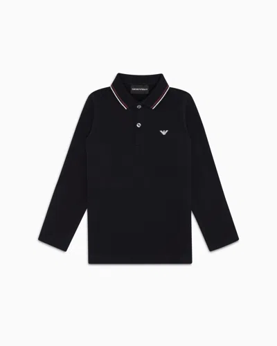 Emporio Armani Kids' Polo Shirts - Item 12593781 In Navy Blue