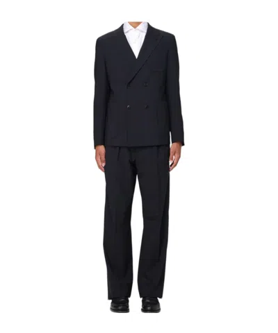 Emporio Armani Long-sleeved Suit In Black
