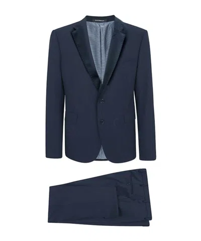 Emporio Armani Long-sleeved Suit In Black