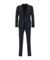 Emporio Armani Fresh Wool Two-piece Formal Suit In Black