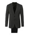 Emporio Armani Single-breasted Wool Suit Notched Lapels In Gray