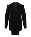 Emporio Armani Virgin Wool Single-breasted Suit In Black