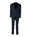 Emporio Armani Suit With Long Sleeves And Notched Lapels In Black