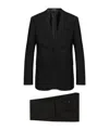 Emporio Armani Long-sleeved Suit Coat In Black