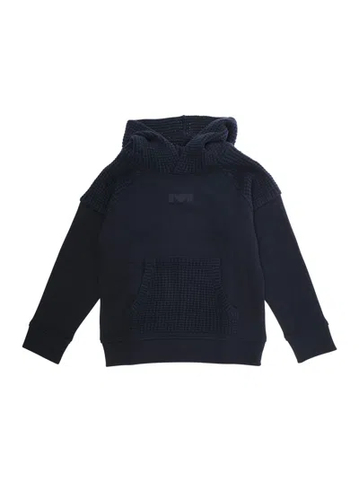 Emporio Armani Long-sleeved Sweater In Blue