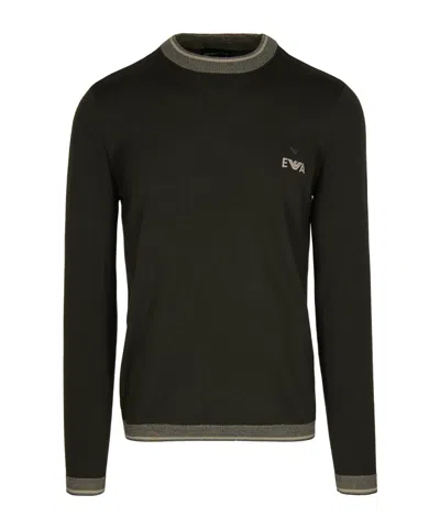 EMPORIO ARMANI EMPORIO ARMANI LOGO-EMBROIDERED CREWNECK JUMPER