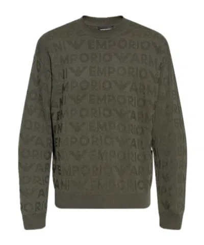 Emporio Armani Long-sleeved Sweater In Black
