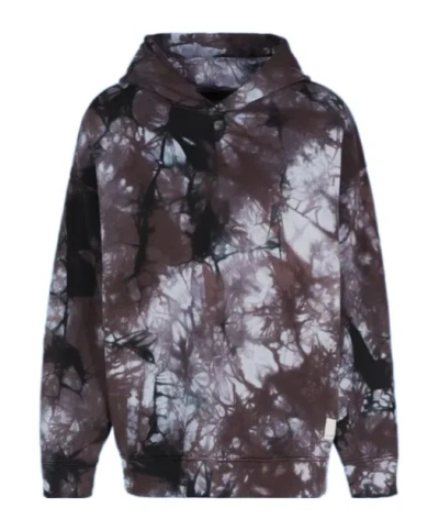 EMPORIO ARMANI EMPORIO ARMANI SPACE-PRINTED LOGO PATCH HOODIE