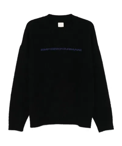 EMPORIO ARMANI EMPORIO ARMANI LOGO PRINTED CREWNECK JUMPER