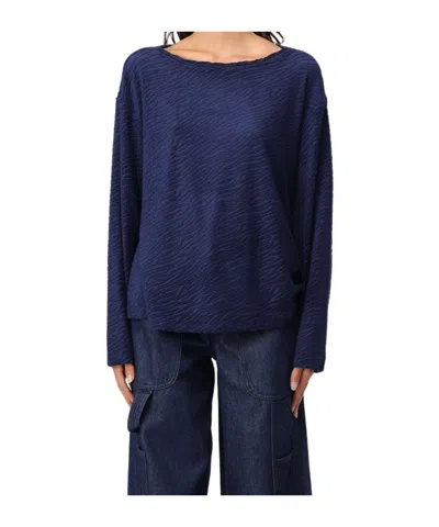 Emporio Armani Long-sleeved Sweater In Blau