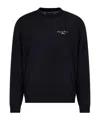 Emporio Armani Men's Wool Blend Sweater In Navy Blue