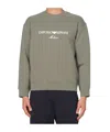 Emporio Armani Long-sleeved Sweater In Green