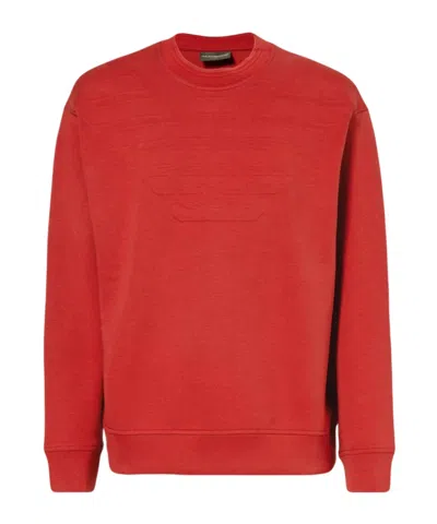 Emporio Armani Long-sleeved Sweater In Red