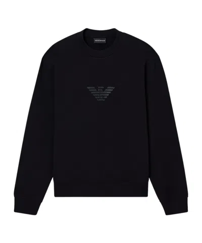 Emporio Armani Long-sleeved Sweatshirt In Black
