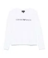 Emporio Armani Long-sleeved Sweatshirt In White