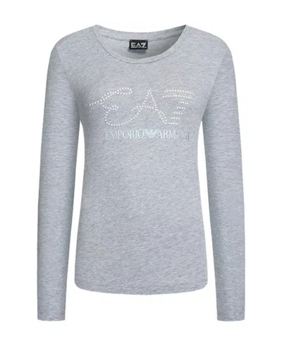 Emporio Armani Long Sleeved T-shirt In Gray