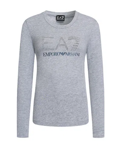 Emporio Armani Long Sleeved T-shirt In Gray