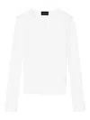 Emporio Armani Check-effect Knit Front And Back Viscose Jumper In White