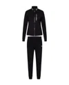 Emporio Armani Long-sleeved Zippered Sports Suit In Black