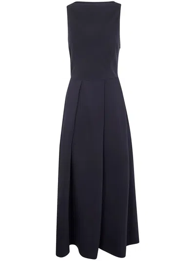 Emporio Armani Long Sleeveless Dress In Black