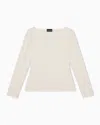Emporio Armani Long Sleeves T-shirts In Sand