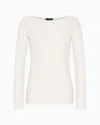 Emporio Armani Long Sleeves T-shirts In White