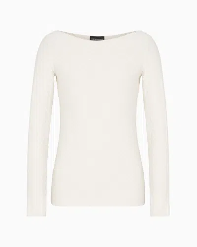 Emporio Armani Long Sleeves T-shirts In White