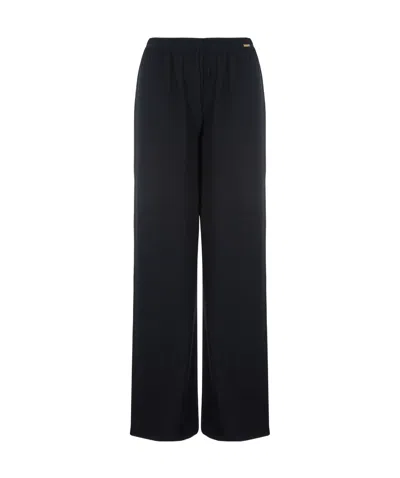 Emporio Armani Long Straight And Fashionable Home Pyjamas In Black