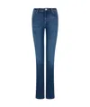 Emporio Armani Long Straight Leg Jeans In Blue