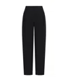 Emporio Armani Knit-effect Jacquard Jersey Trousers With Darts In Black