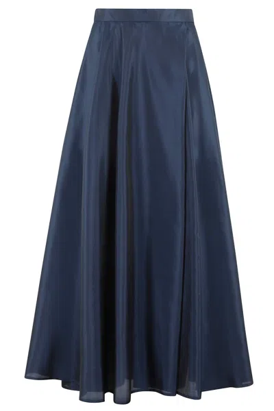 Emporio Armani A-line Midi Skirt In Blue