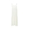 Emporio Armani Long Viscose Dress With Logo Trimming In White