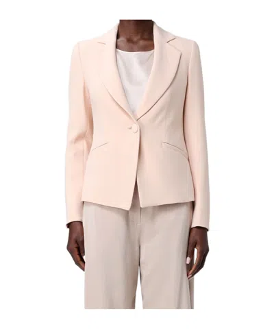 Emporio Armani Single-breasted Blazer In Pink