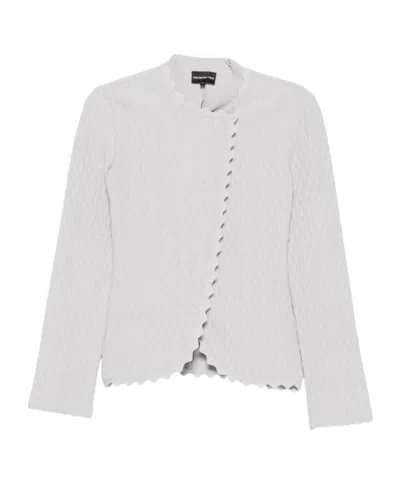 Emporio Armani Long-sleeved Casual Jacket In White