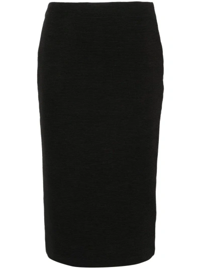 Emporio Armani High-waist Pencil Skirt In Black
