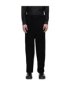 Emporio Armani Loose And Tight Drawstring Casual Pants In Black