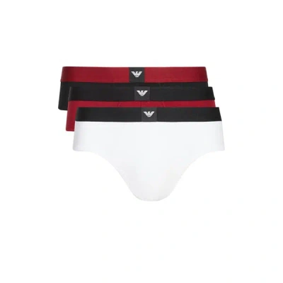 Emporio Armani Lot De 3 Slips En Coton In Multi
