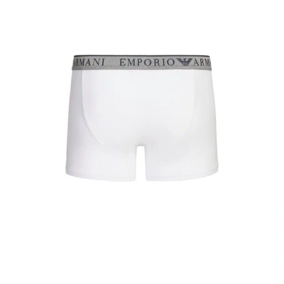 Emporio Armani Lot De Deux Boxers En Coton Mélangé In White