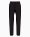 Emporio Armani Loungewear Hose Mit Elastischem Logobund Aus Weichem Modal In Black