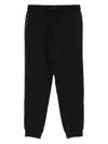 Emporio Armani Cuffed Hems Lounge Trousers In Black